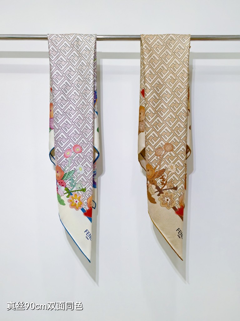 Fendi Double-Sided Silk Scarf-020