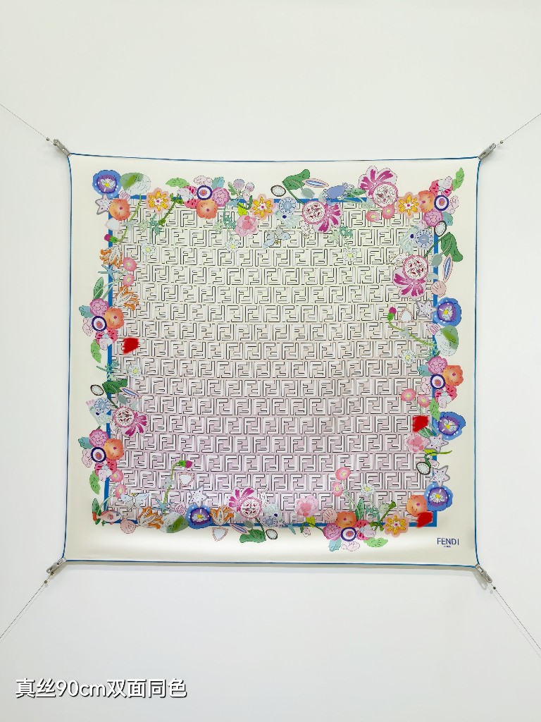 Fendi Double-Sided Silk Scarf-017
