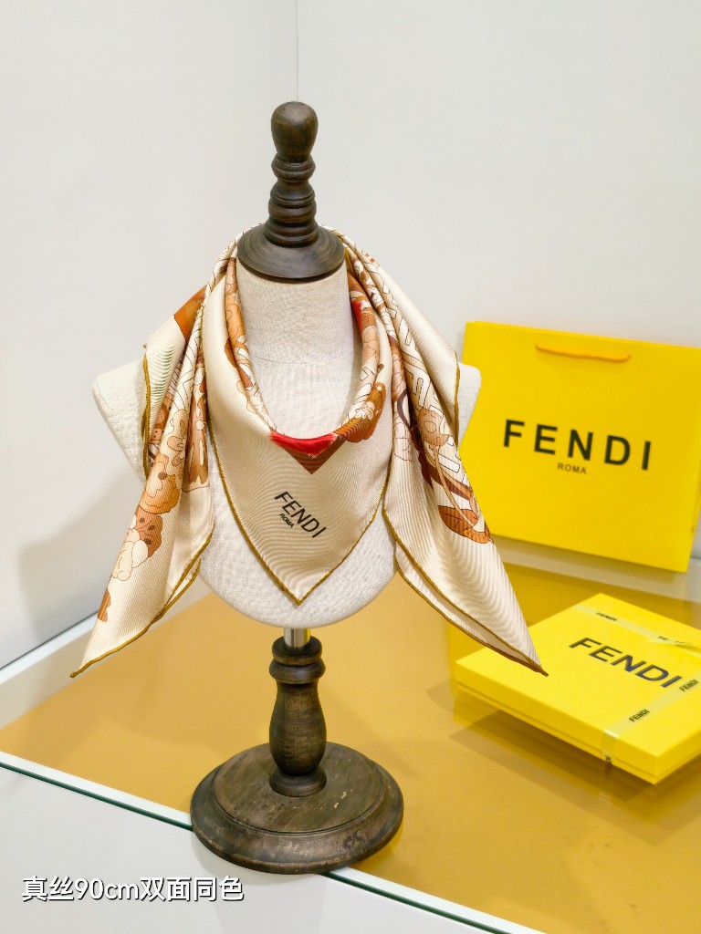 Fendi Double-Sided Silk Scarf-016