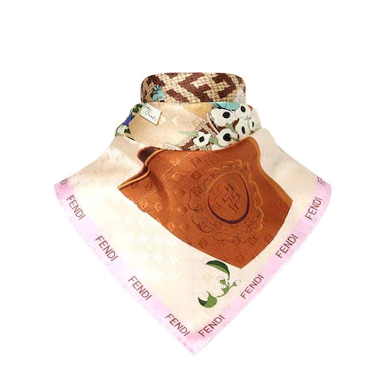 Fendi Double-Sided Silk Scarf-008