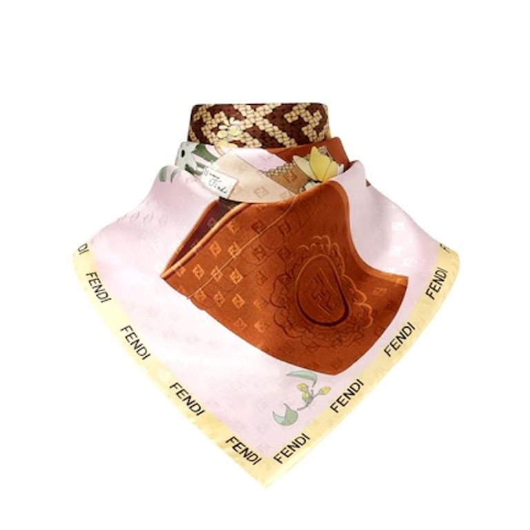 Fendi Double-Sided Silk Scarf-006