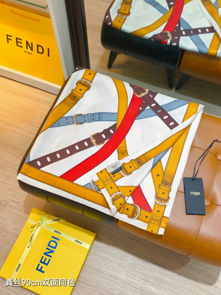 Fendi Double-Sided Silk Scarf-002