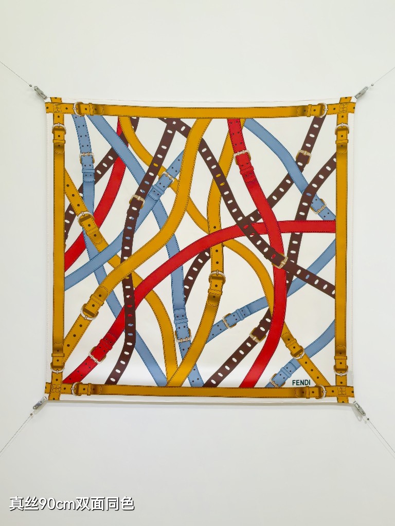 Fendi Double-Sided Silk Scarf-001
