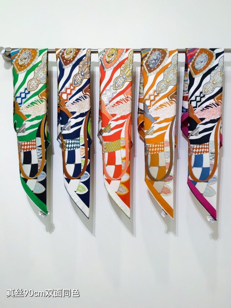 Hermes Double-Sided Silk Scarf-492
