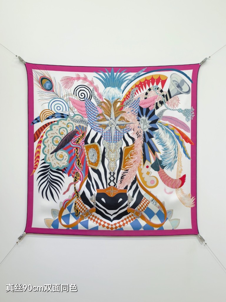 Hermes Double-Sided Silk Scarf-489
