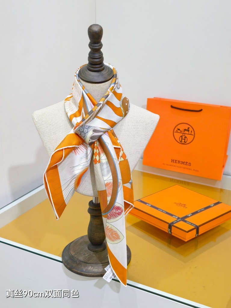 Hermes Double-Sided Silk Scarf-488