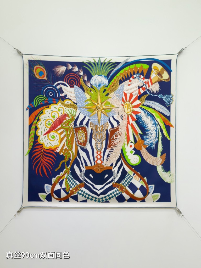 Hermes Double-Sided Silk Scarf-483