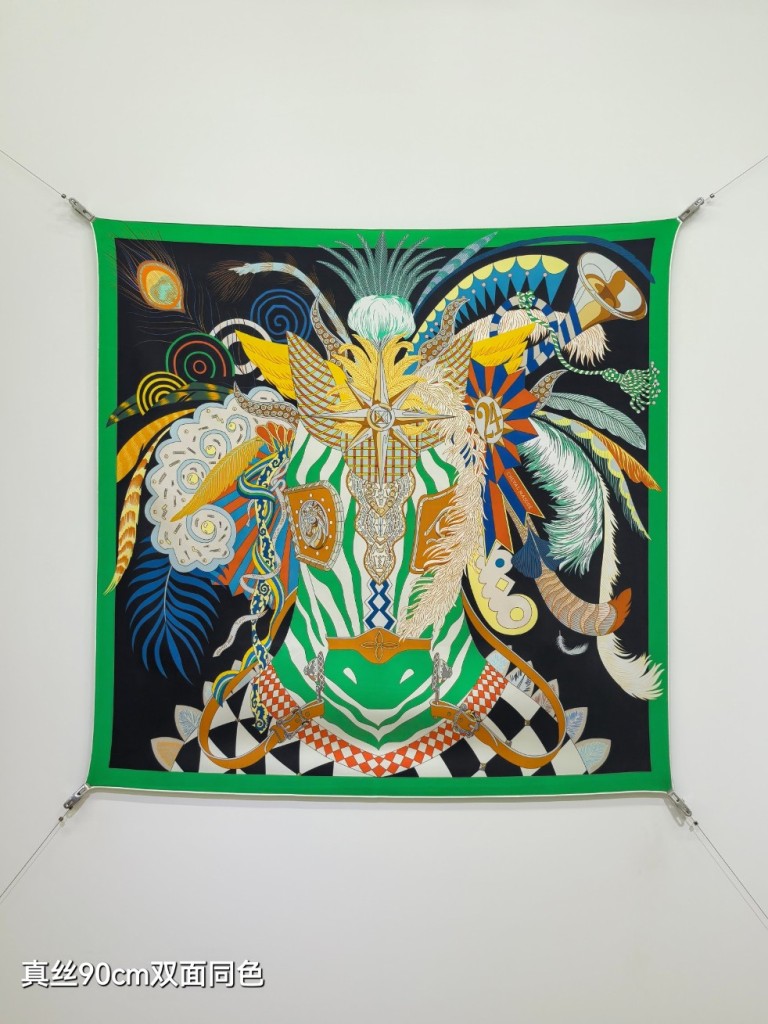 Hermes Double-Sided Silk Scarf-477
