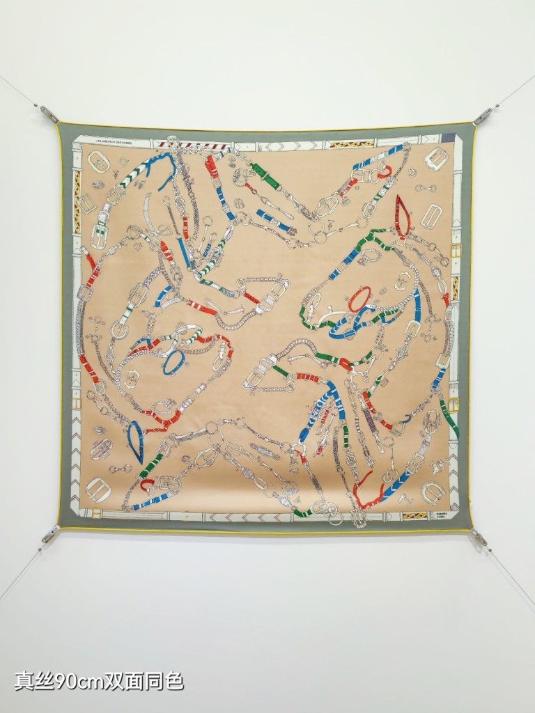 Hermes Double-Sided Silk Scarf-470