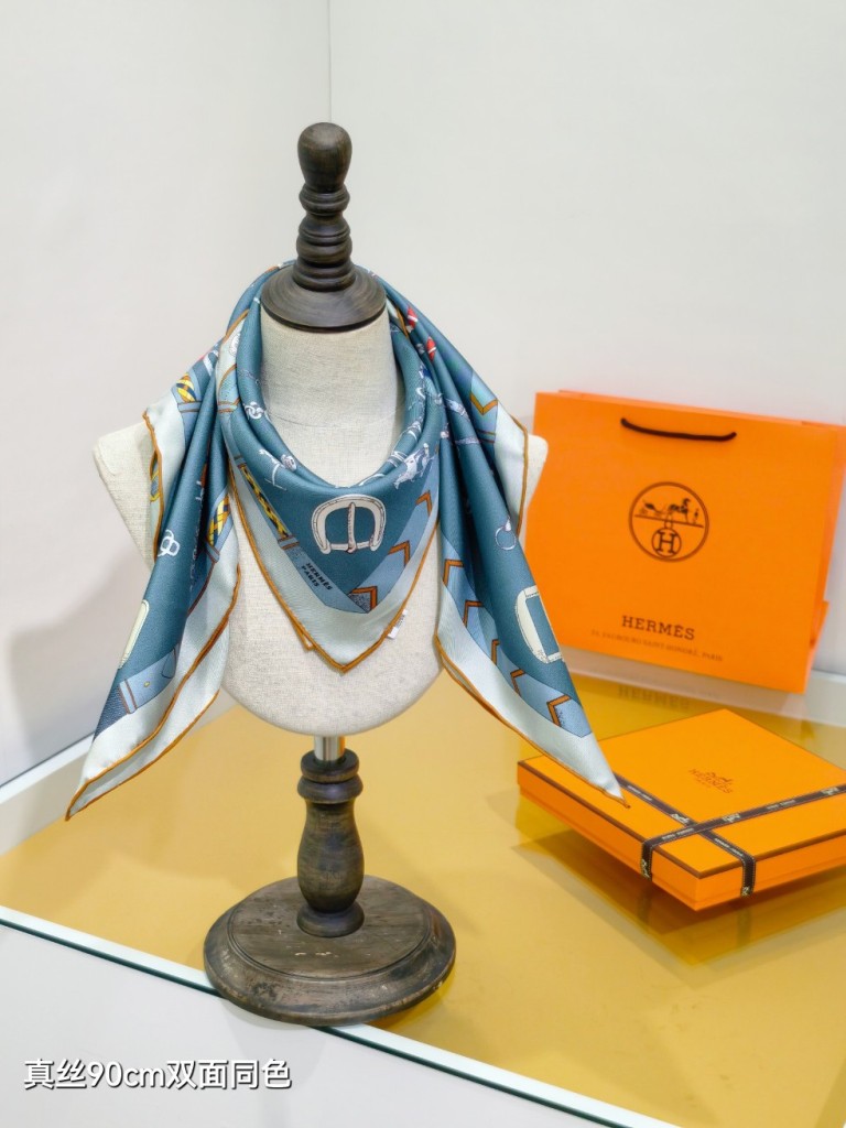 Hermes Double-Sided Silk Scarf-469