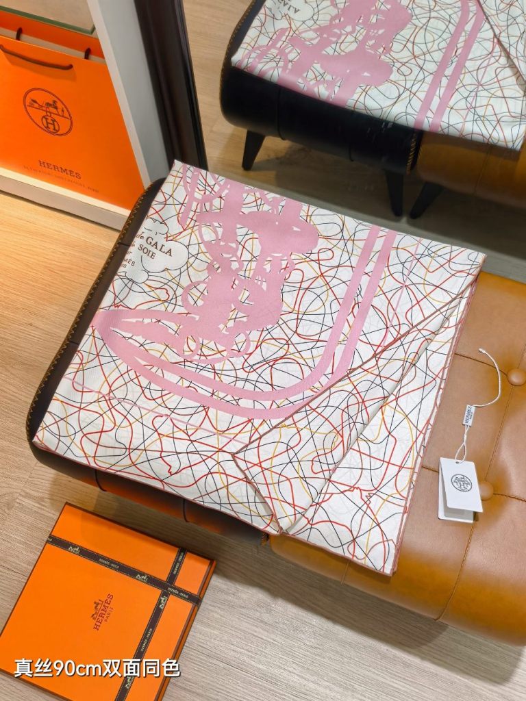 Hermes Double-Sided Silk Scarf-462