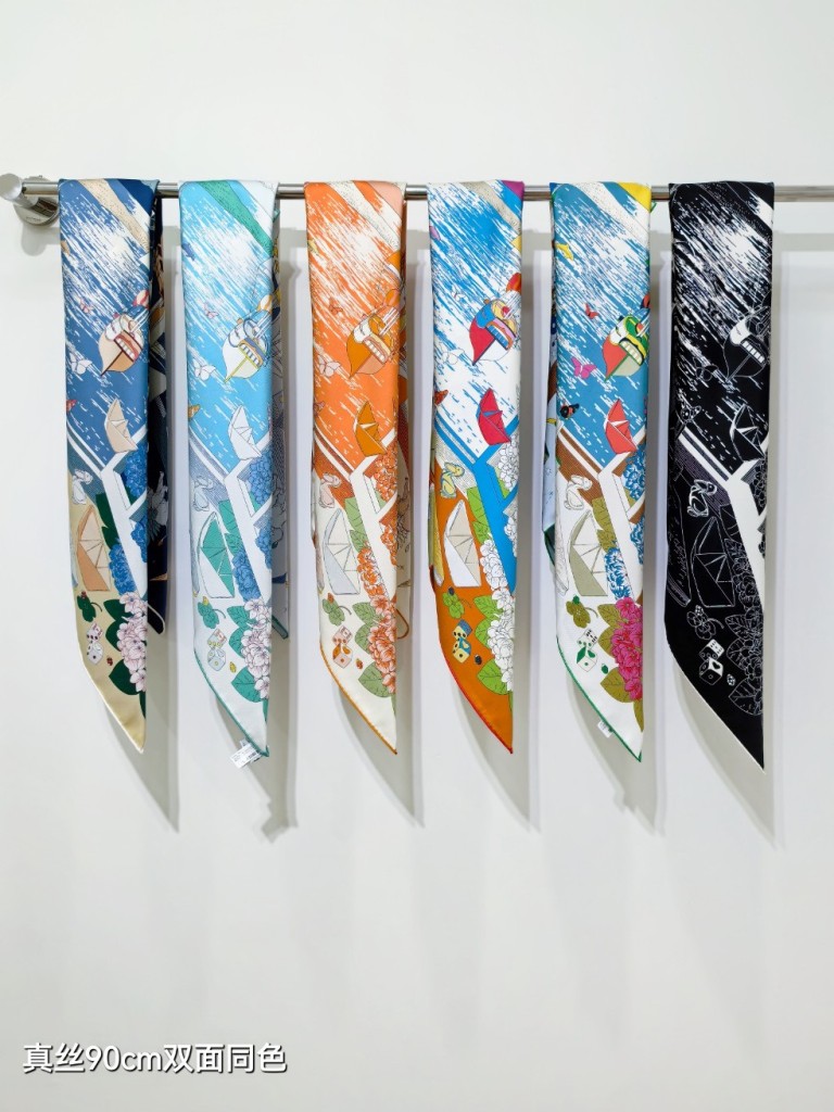 Hermes Double-Sided Silk Scarf-450