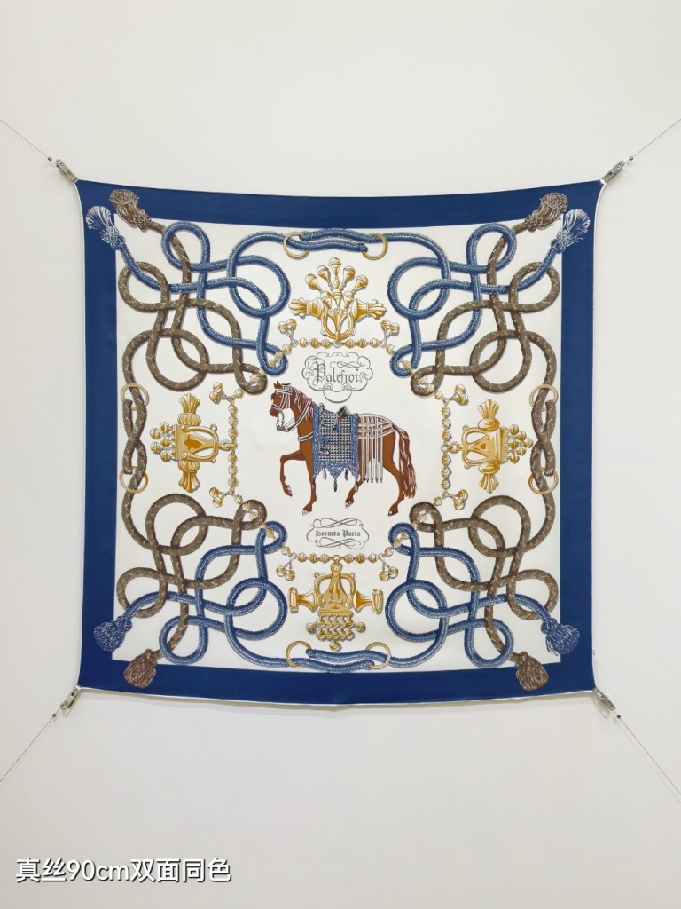 Hermes Double-Sided Silk Scarf-434