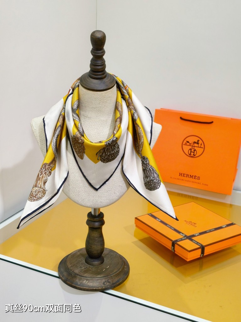 Hermes Double-Sided Silk Scarf-430