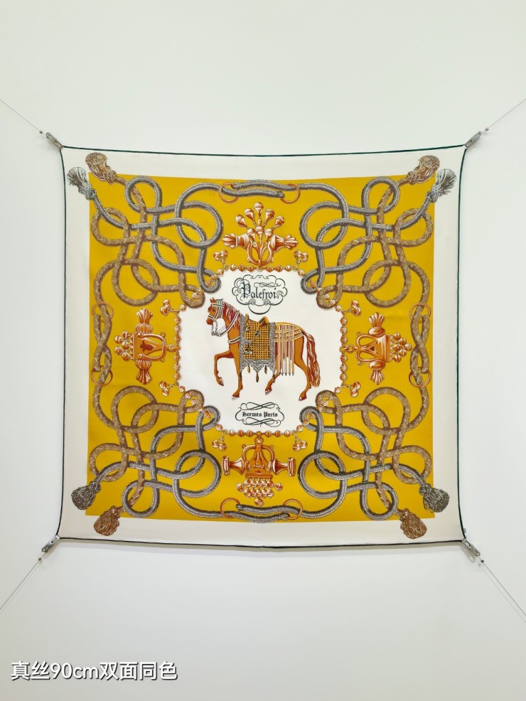 Hermes Double-Sided Silk Scarf-428