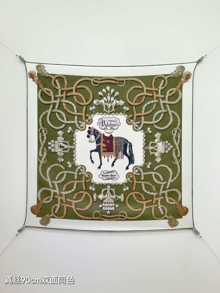 Hermes Double-Sided Silk Scarf-425