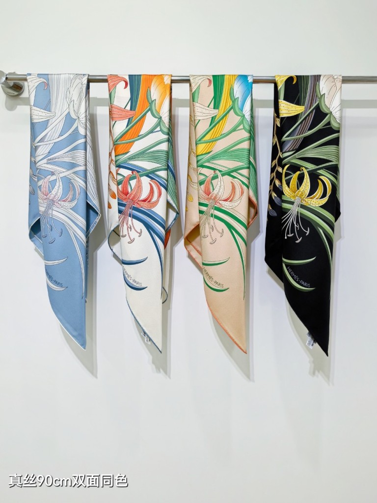 Hermes Double-Sided Silk Scarf-421