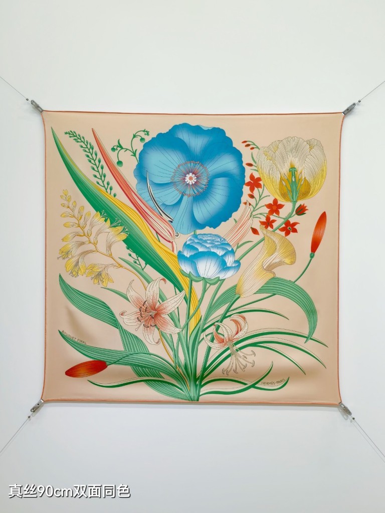 Hermes Double-Sided Silk Scarf-412