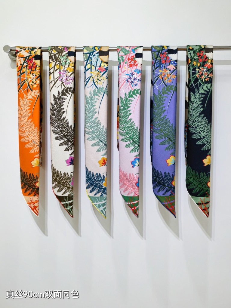 Hermes Double-Sided Silk Scarf-411