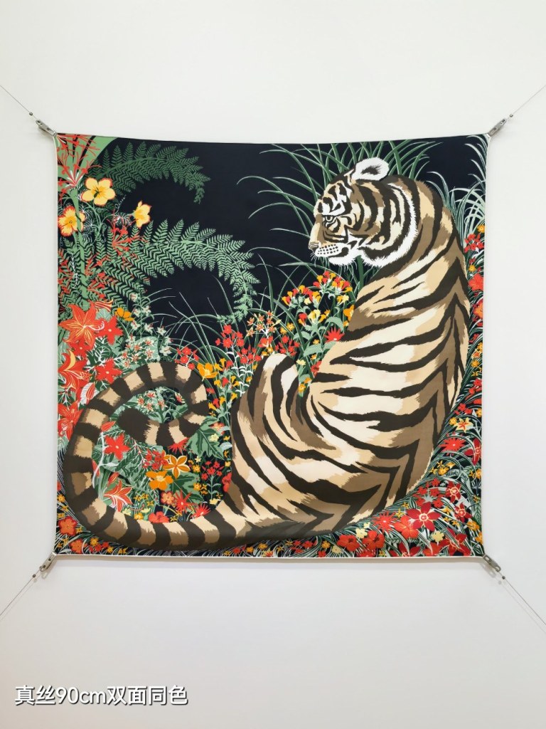 Hermes Double-Sided Silk Scarf-408