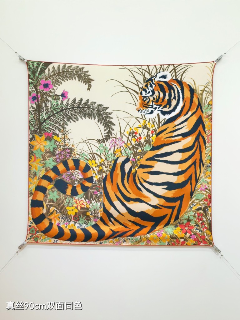 Hermes Double-Sided Silk Scarf-405