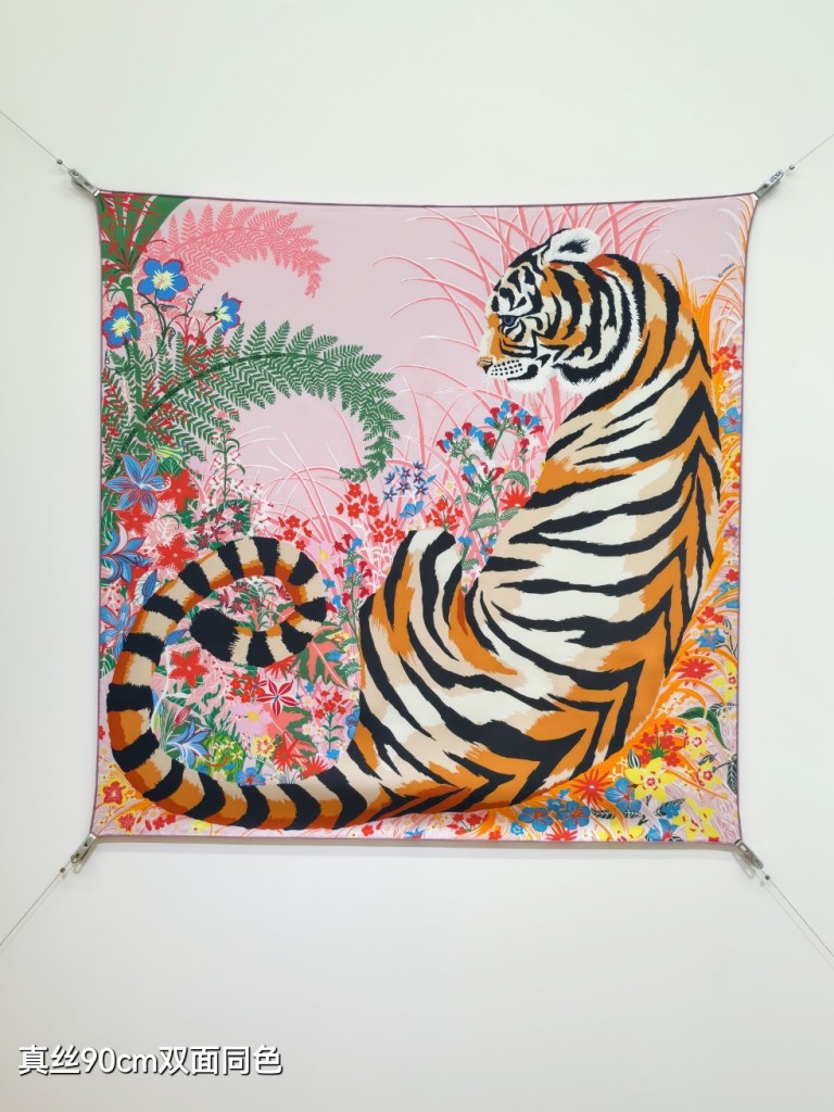 Hermes Double-Sided Silk Scarf-402