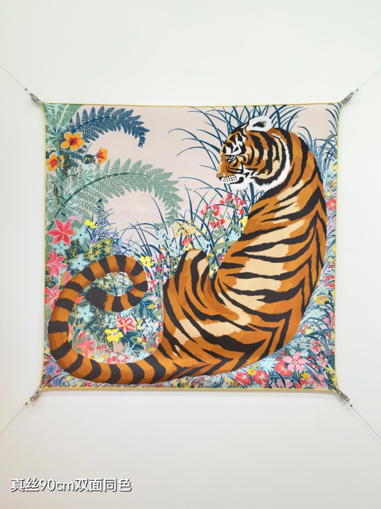Hermes Double-Sided Silk Scarf-396