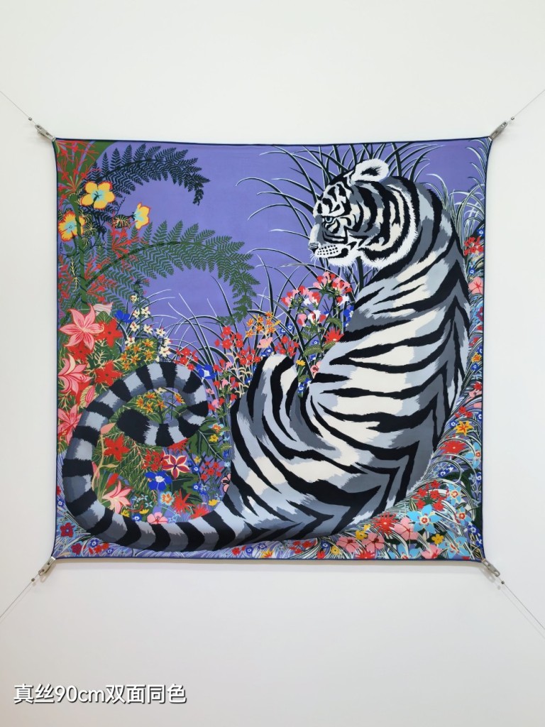 Hermes Double-Sided Silk Scarf-393