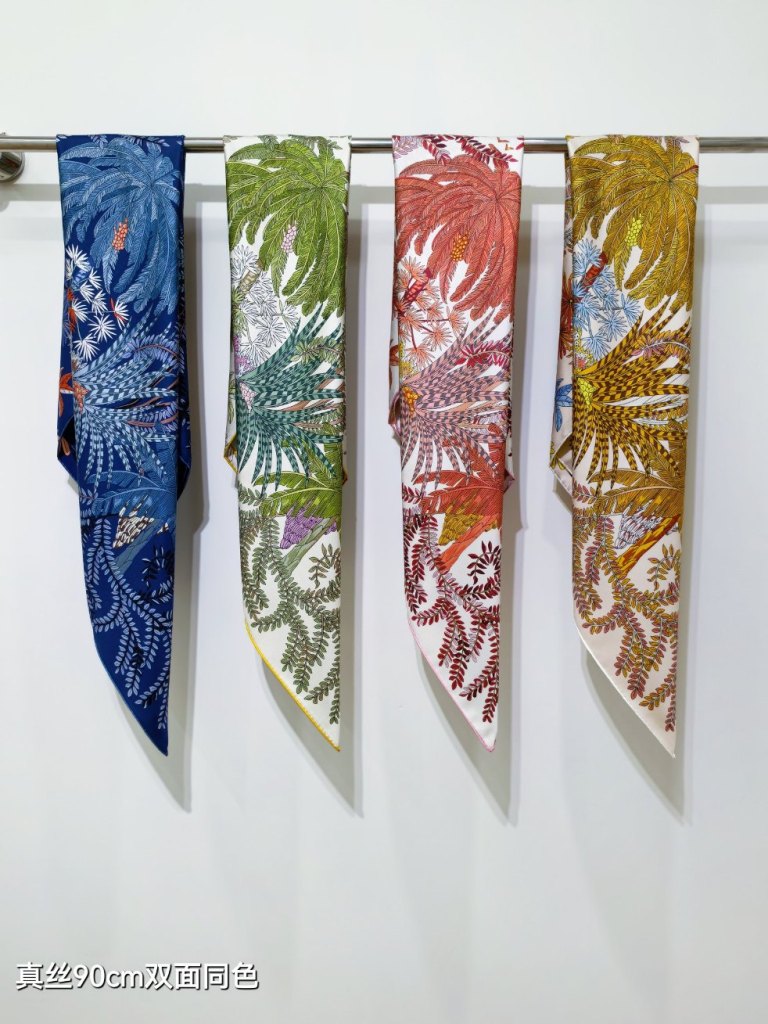 Hermes Double-Sided Silk Scarf-386
