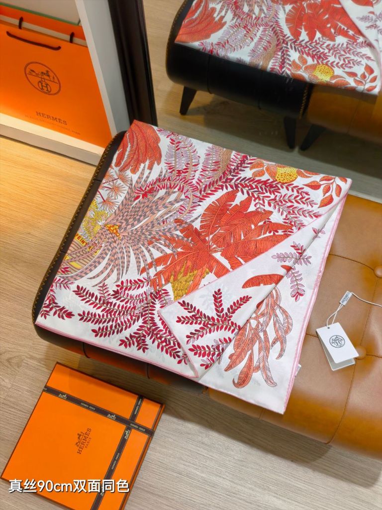 Hermes Double-Sided Silk Scarf-382