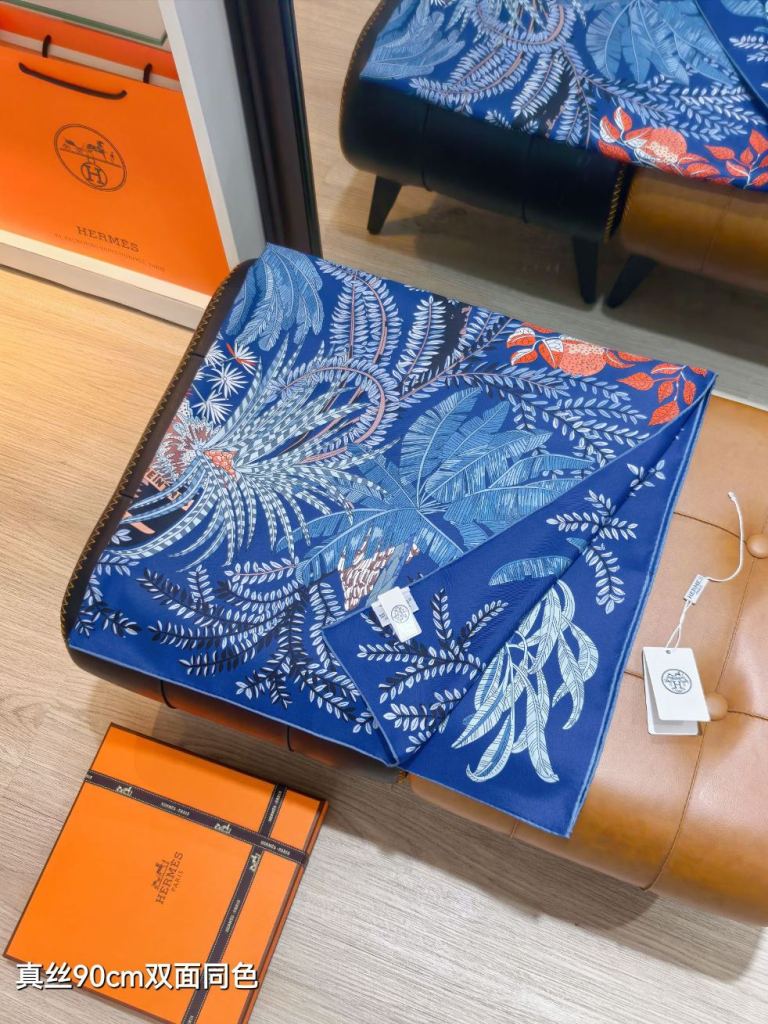 Hermes Double-Sided Silk Scarf-380