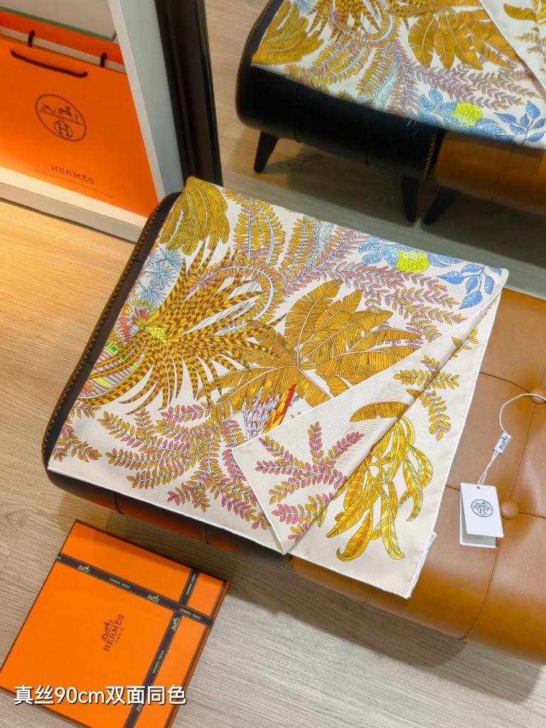 Hermes Double-Sided Silk Scarf-378