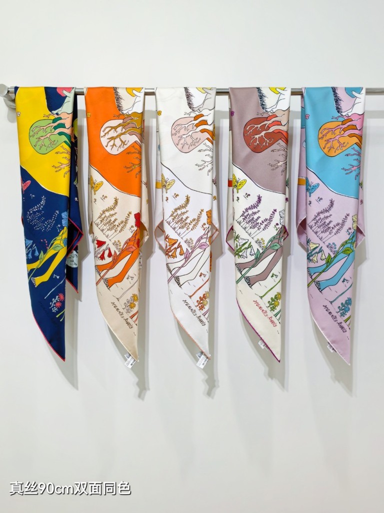 Hermes Double-Sided Silk Scarf-376