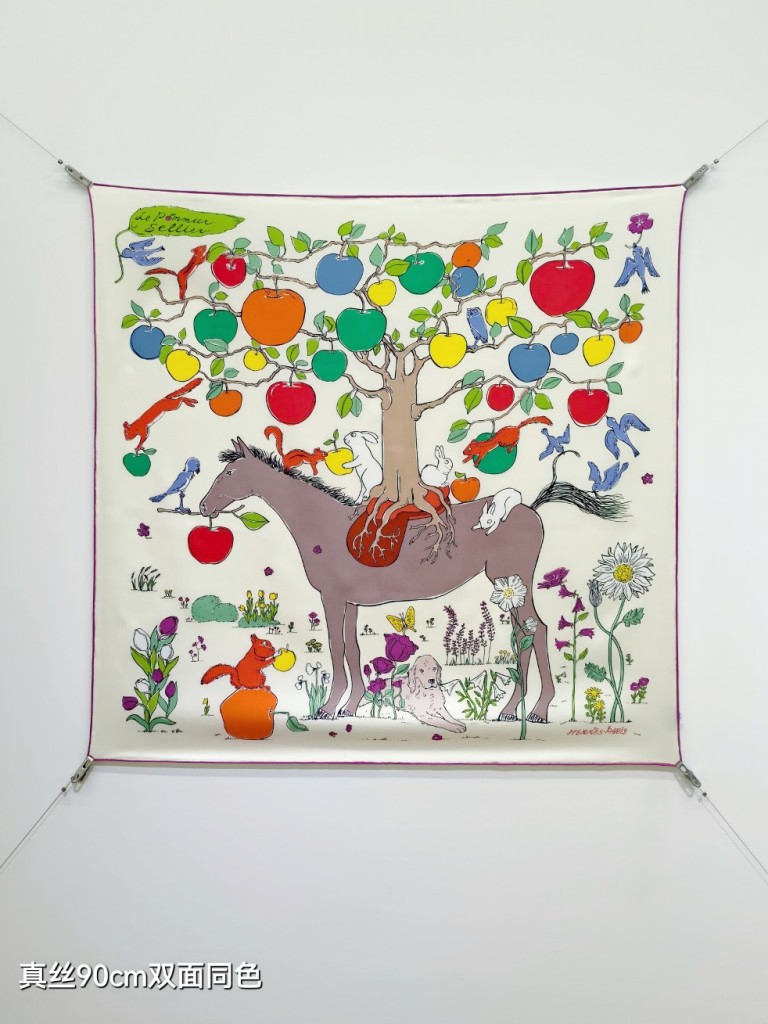 Hermes Double-Sided Silk Scarf-361