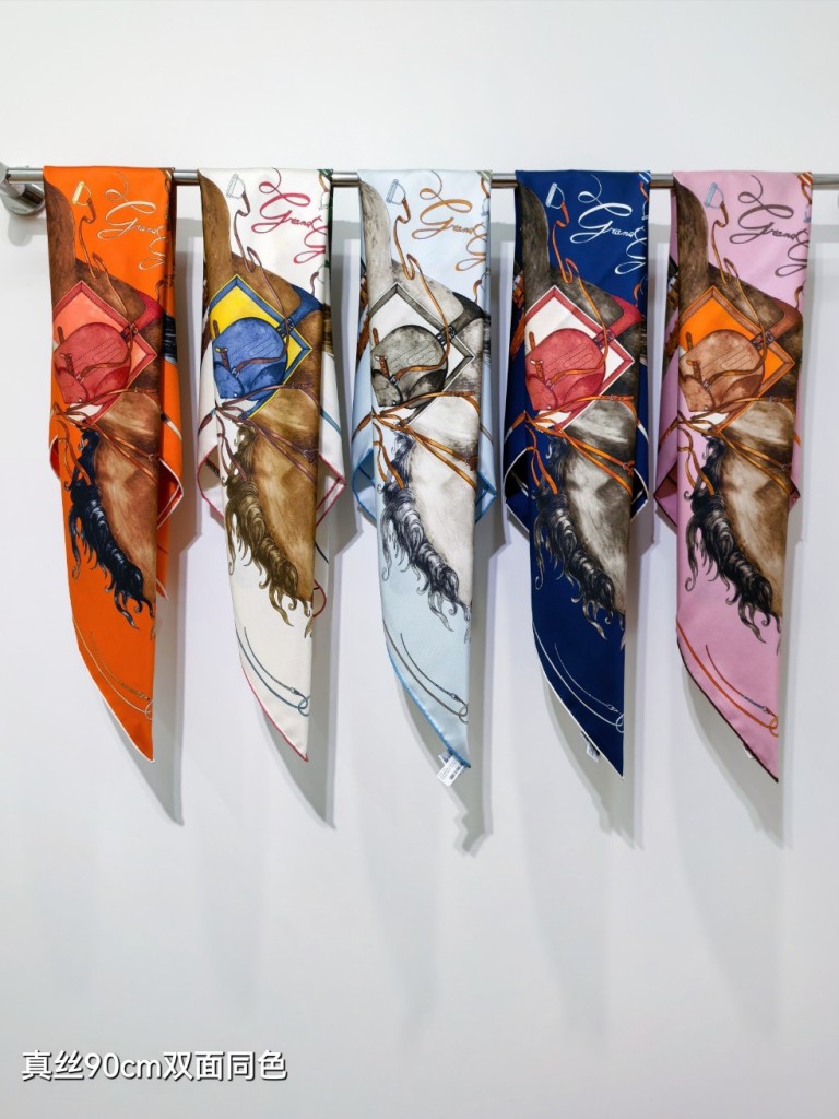 Hermes Double-Sided Silk Scarf-360