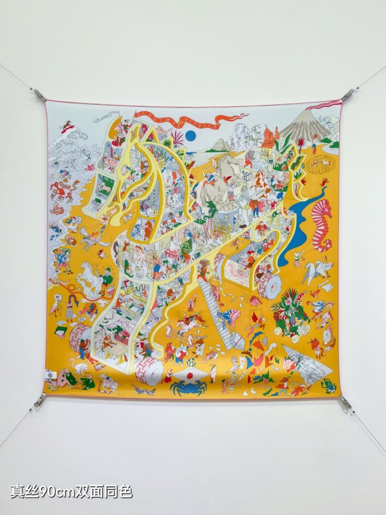 Hermes Double-Sided Silk Scarf-338