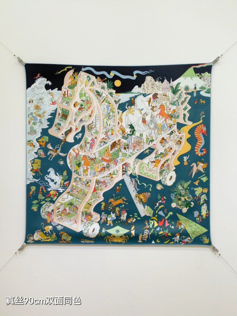 Hermes Double-Sided Silk Scarf-332