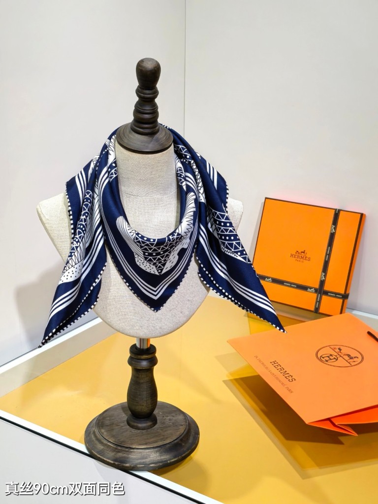 Hermes Double-Sided Silk Scarf-325