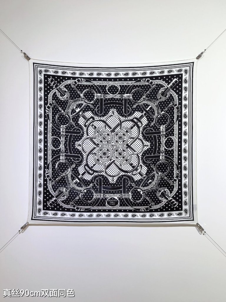 Hermes Double-Sided Silk Scarf-320