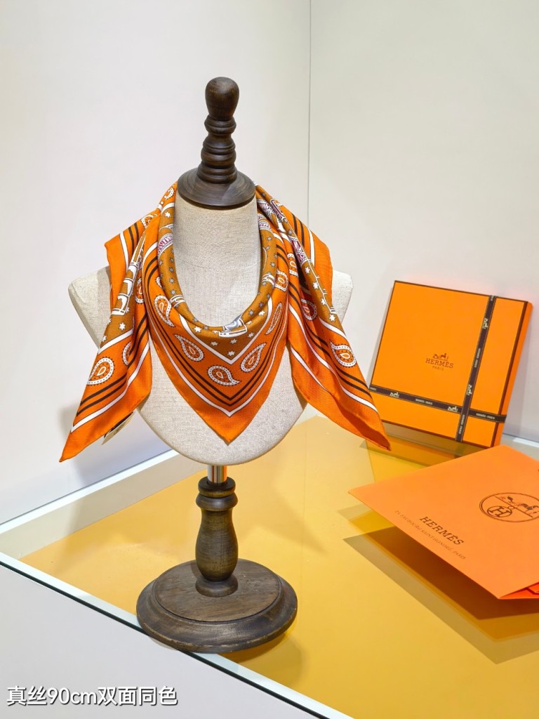 Hermes Double-Sided Silk Scarf-319