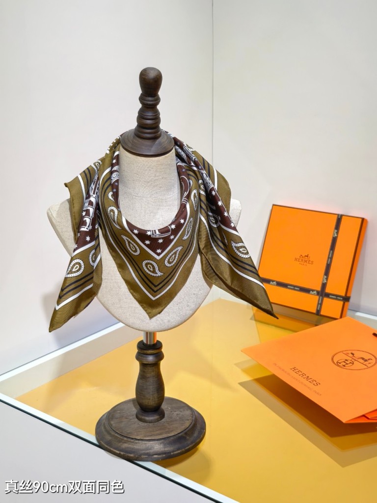 Hermes Double-Sided Silk Scarf-316