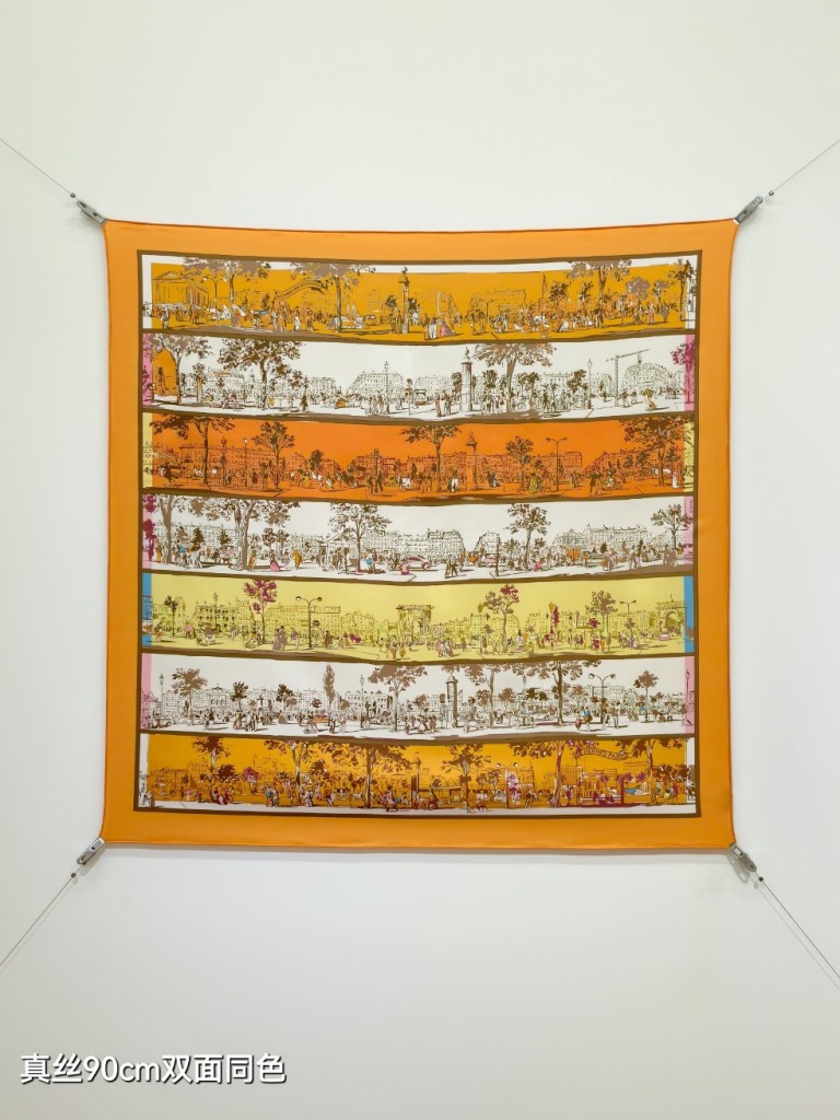Hermes Double-Sided Silk Scarf-311