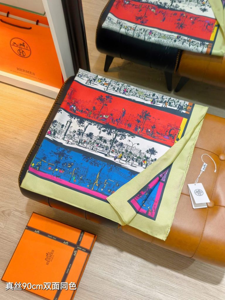 Hermes Double-Sided Silk Scarf-308