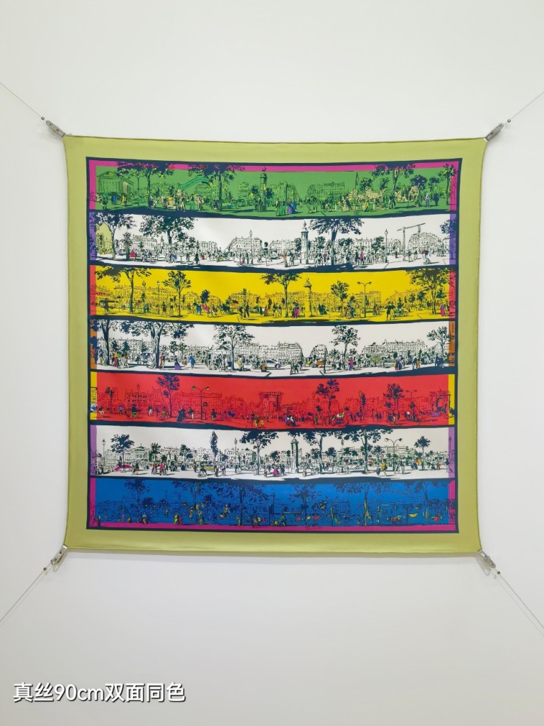 Hermes Double-Sided Silk Scarf-307