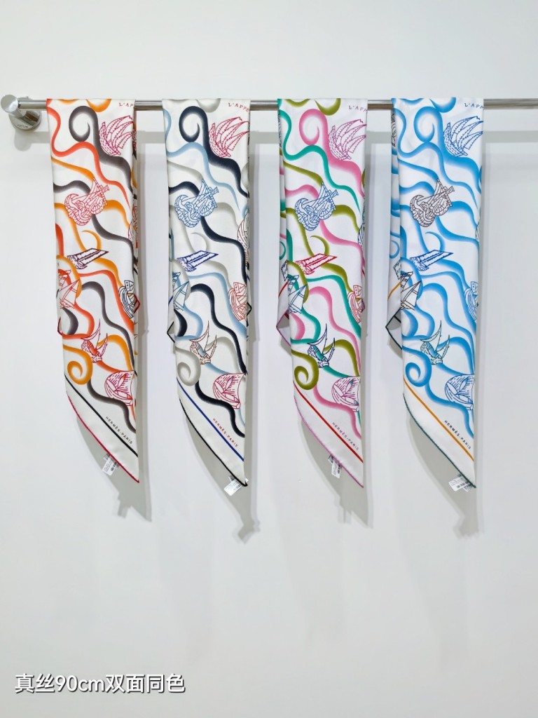 Hermes Double-Sided Silk Scarf-306