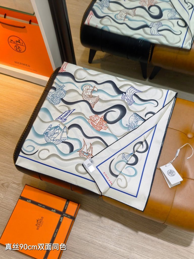 Hermes Double-Sided Silk Scarf-301