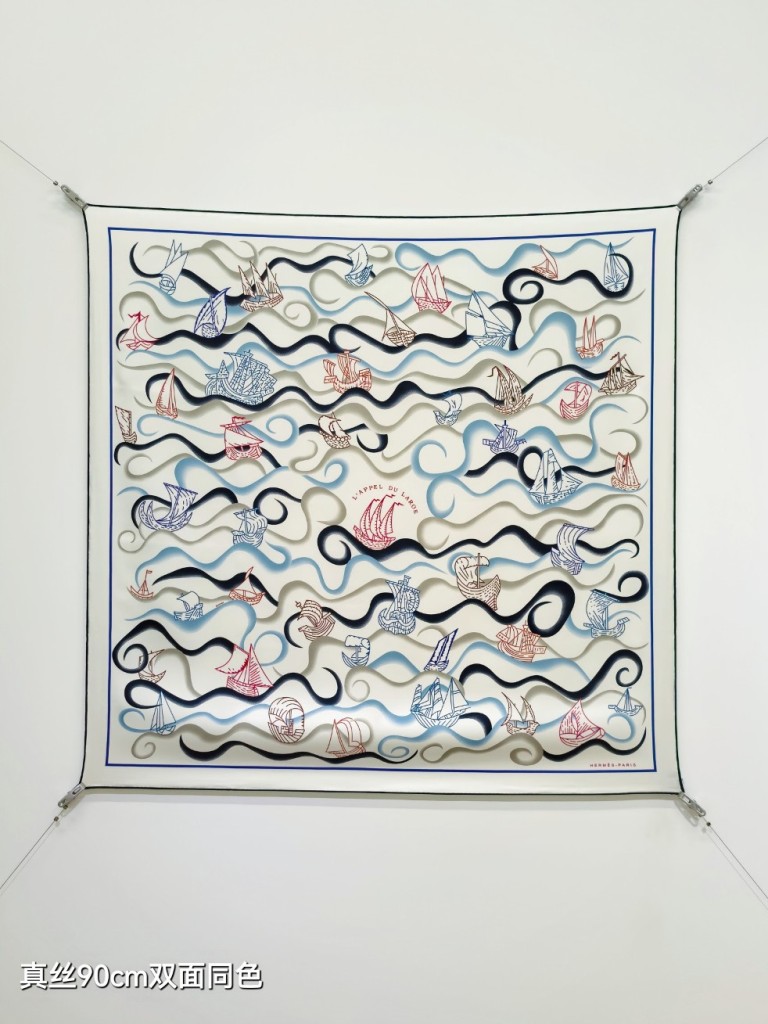 Hermes Double-Sided Silk Scarf-300