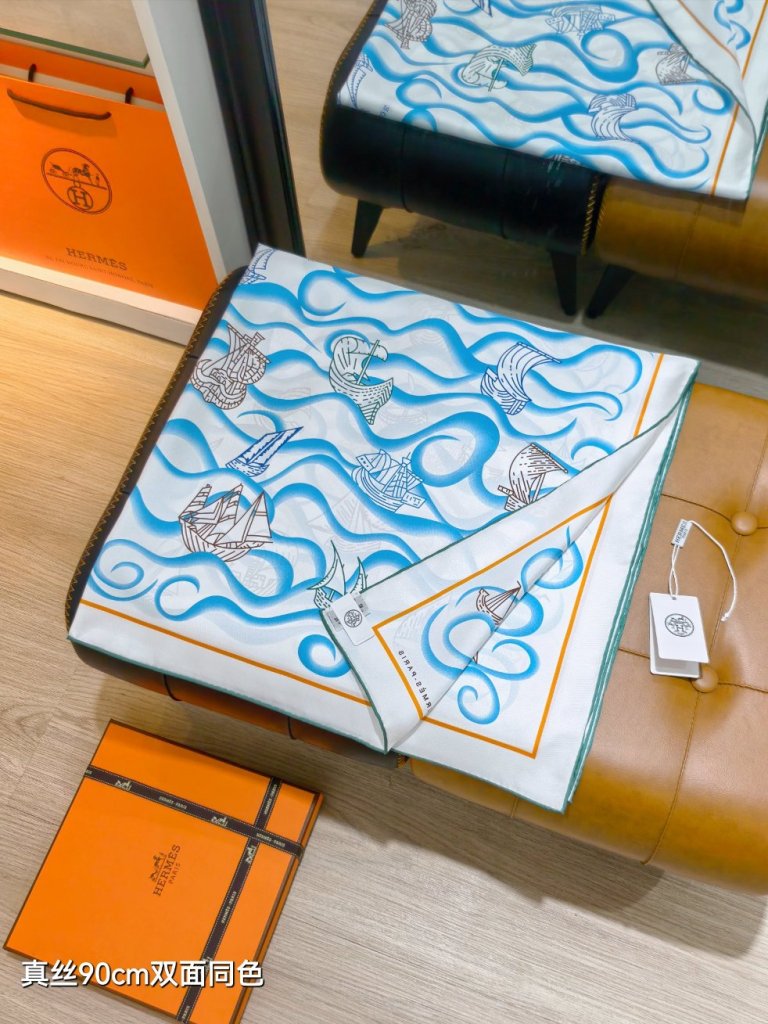 Hermes Double-Sided Silk Scarf-298
