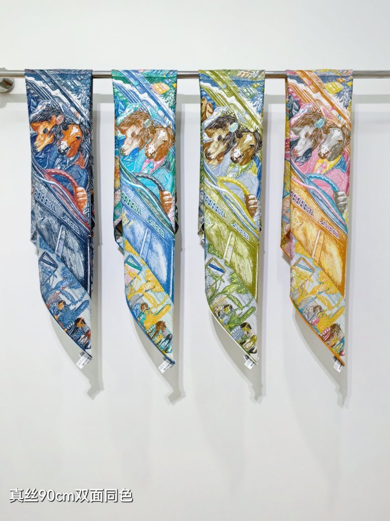 Hermes Double-Sided Silk Scarf-293