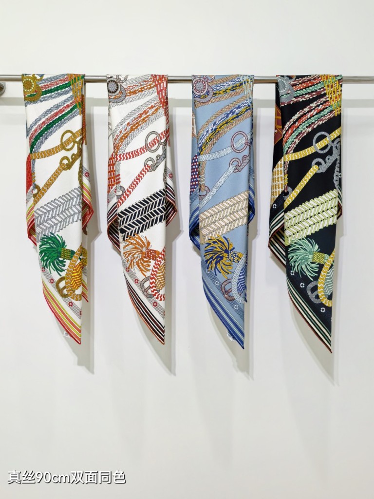 Hermes Double-Sided Silk Scarf-284